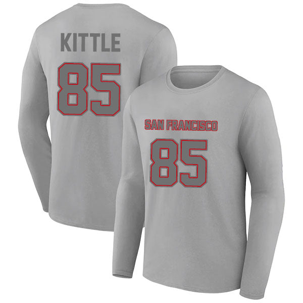 San Francisco Kittle 85 Long Sleeve Tshirt Black/Red/Gray/White Style08092222
