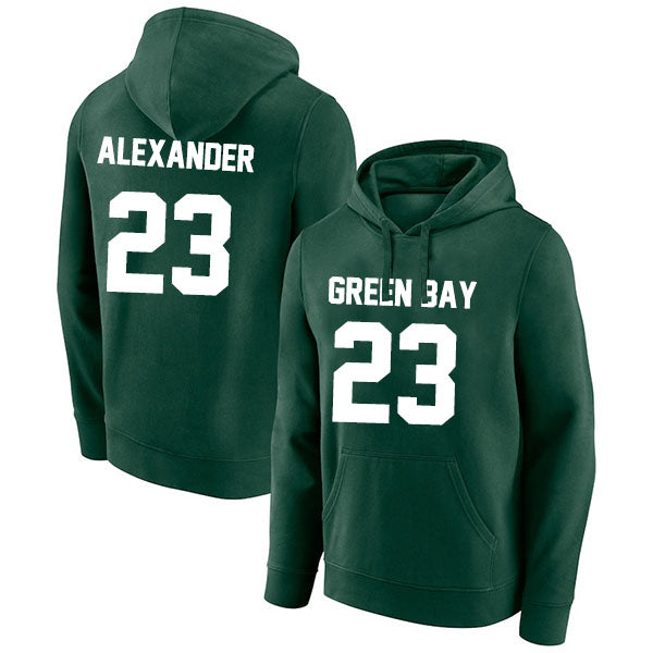 Green Bay Alexander 23 Pullover Hoodie Black/Green Style08092316