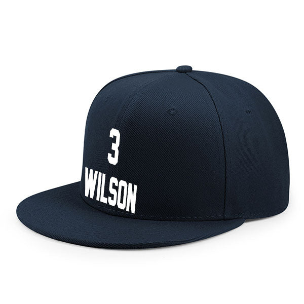 Denver Wilson 3 Flat Adjustable Baseball Cap Black/Orange/Navy/White Style08092440