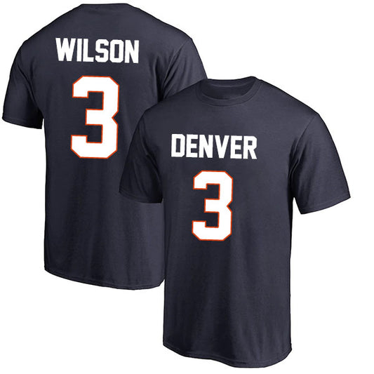 Denver Wilson 3 Short Sleeve Tshirt Navy/Orange/White Style08092280