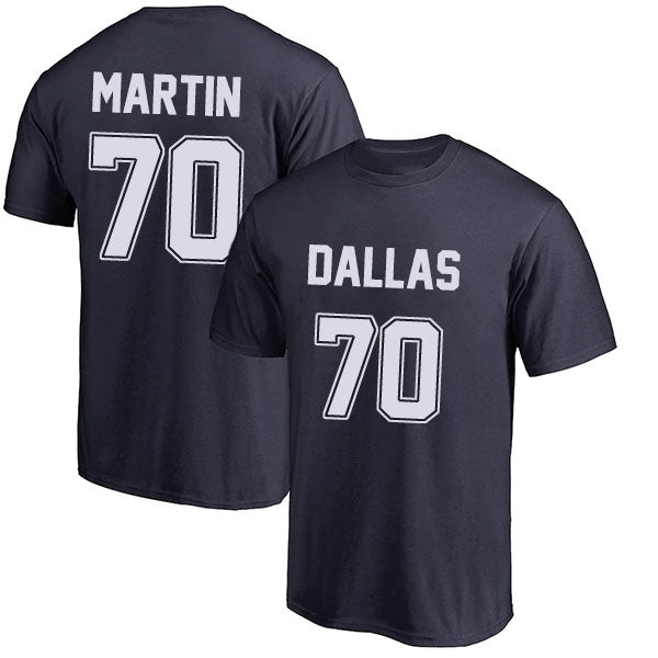 Dallas Martin 70 Short Sleeve Tshirt Navy/White/Grey Style05092203