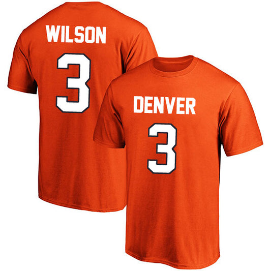 Denver Wilson 3 Short Sleeve Tshirt Navy/Orange/White Style08092280