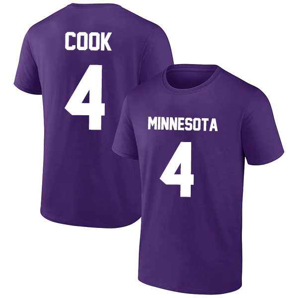 Minnesota Cook 4 Short Sleeve Tshirt Purple/White Style08092279