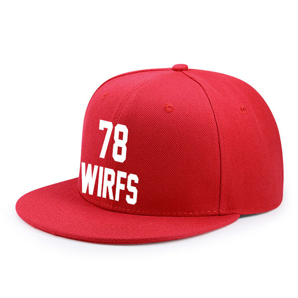 Tampa Bay Wirfs 78 Flat Adjustable Baseball Cap Black/Red/Gray/White Style08092430