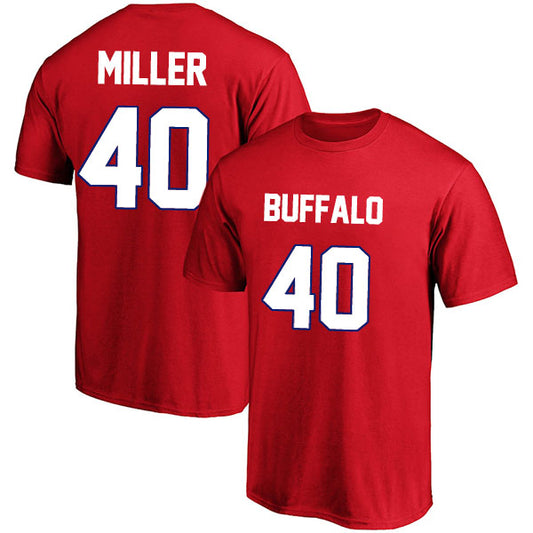 Buffalo Miller 40 Short Sleeve Tshirt Blue/Red/White Style08092267