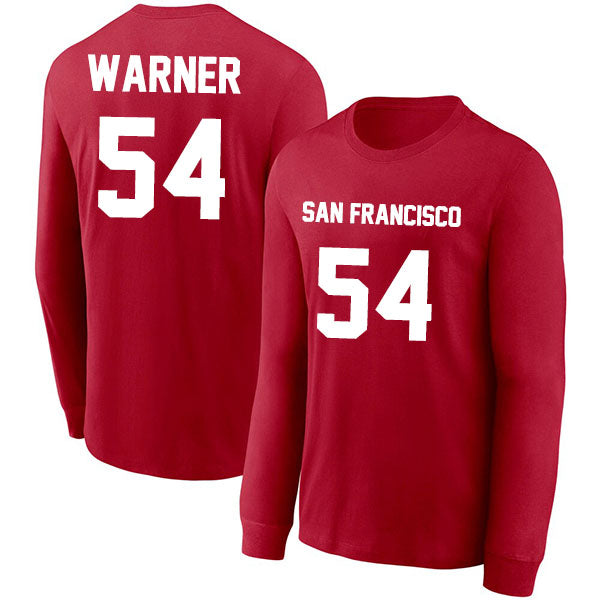 San Francisco Warner 54 Long Sleeve Tshirt Black/Gray/Red/White Style08092250