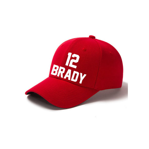 Tampa Bay Brady 12 Curved Adjustable Baseball Cap Black/Gray/Red/White Style08092380