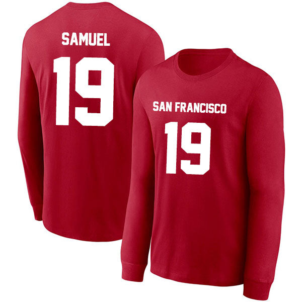 San Francisco Samuel 19 Long Sleeve Tshirt Black/Gray/Red/White Style08092212