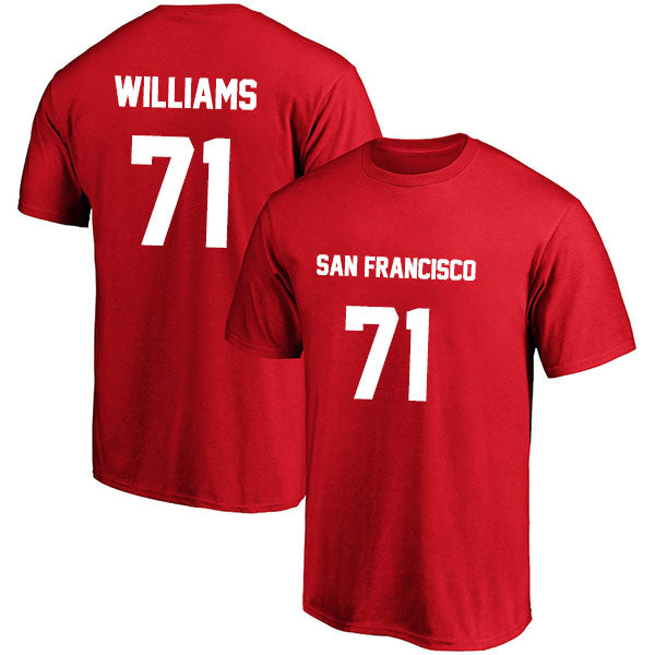 San Francisco Williams 71 Short Sleeve Tshirt Red/Black/White/Grey Style03092213