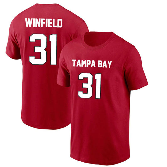 Tampa Bay Winfield 31 Short Sleeve Tshirt Gray/Red/White Style08092287