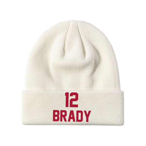 Tampa Bay Brady 12 Knit Hat Black/Gray/Red/White Style08092381