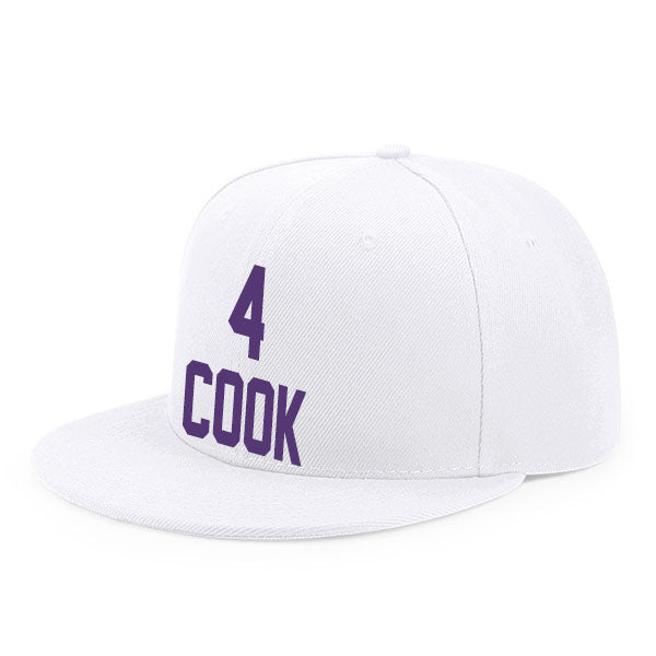 Minnesota Cook 4 Flat Adjustable Baseball Cap Black/Purple/White Style08092439