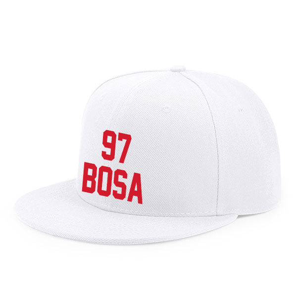 San Francisco Bosa 97 Flat Adjustable Baseball Cap Black/Red/Gray/White Style08092353