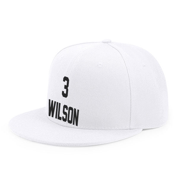 Denver Wilson 3 Flat Adjustable Baseball Cap Black/Orange/Navy/White Style08092440