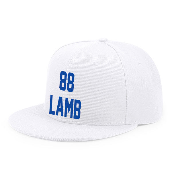 Dallas Lamb 88 Flat Adjustable Baseball Cap Black/Gray/Navy/White Style08092368