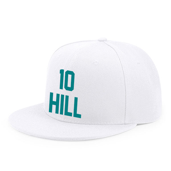 Miami Hill 10 Flat Adjustable Baseball Cap Black/White Style08092358