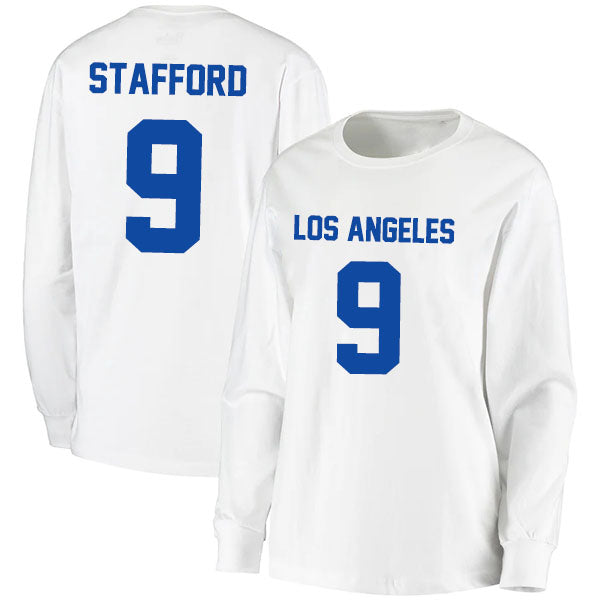 Los Angeles Stafford 9 Long Sleeve Tshirt Blue/White Style08092211