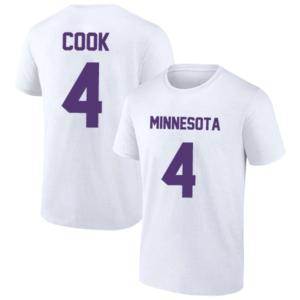 Minnesota Cook 4 Short Sleeve Tshirt Purple/White Style08092279