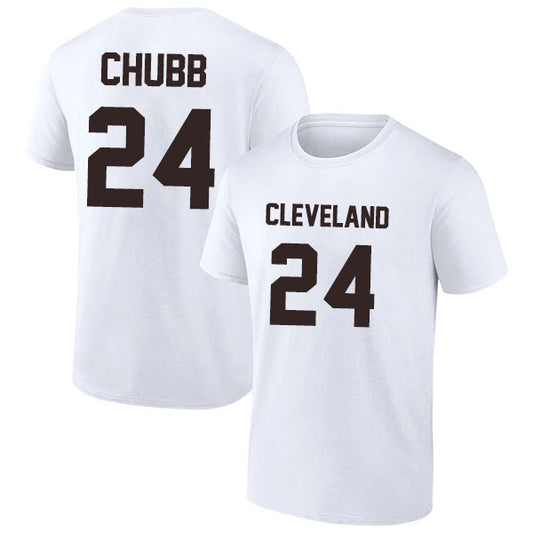 Cleveland  Chubb 24 Short Sleeve Tshirt Brown/White Style08092285