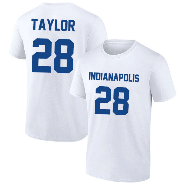 Indianapolis Taylor 28 Short Sleeve Tshirt Royal/White Style05092210