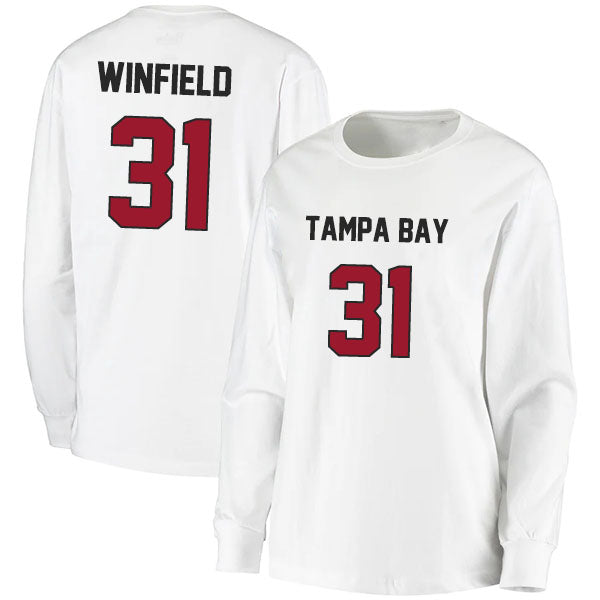 Tampa Bay Winfield 31 Long Sleeve Tshirt Red/Gray/White Style08092261