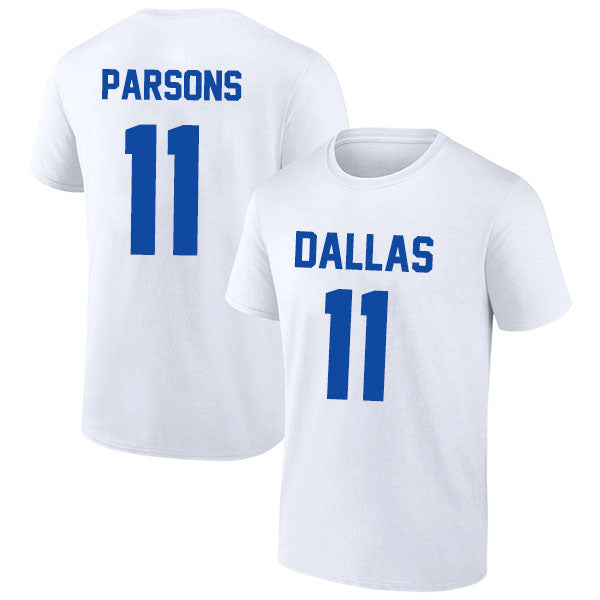 Dallas Parsons 11 Short Sleeve Tshirt Navy/White/Grey Style05092201
