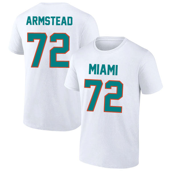 Miami Armstead 72 Short Sleeve Tshirt Aqua/White Style08092266