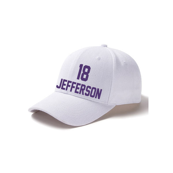 Minnesota Jefferson 18 Curved Adjustable Baseball Cap Black/Purple/White Style08092392
