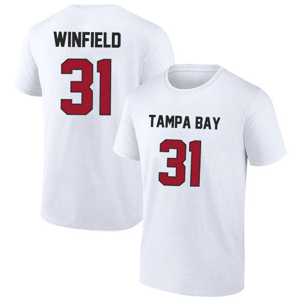 Tampa Bay Winfield 31 Short Sleeve Tshirt Gray/Red/White Style08092287