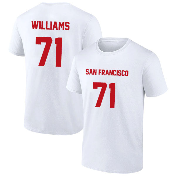 San Francisco Williams 71 Short Sleeve Tshirt Red/Black/White/Grey Style03092213