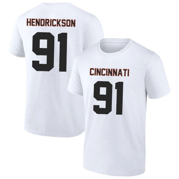 Cincinnati  Hendrickson 91 Short Sleeve Tshirt Black/Orange/White Style08092282
