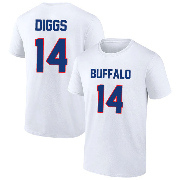 Buffalo Diggs 14 Short Sleeve Tshirt Blue/Red/White Style08092273